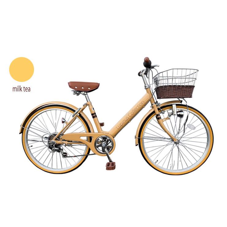 自転車 24インチ Vフレーム シティサイクル ママチャリ Lupinus