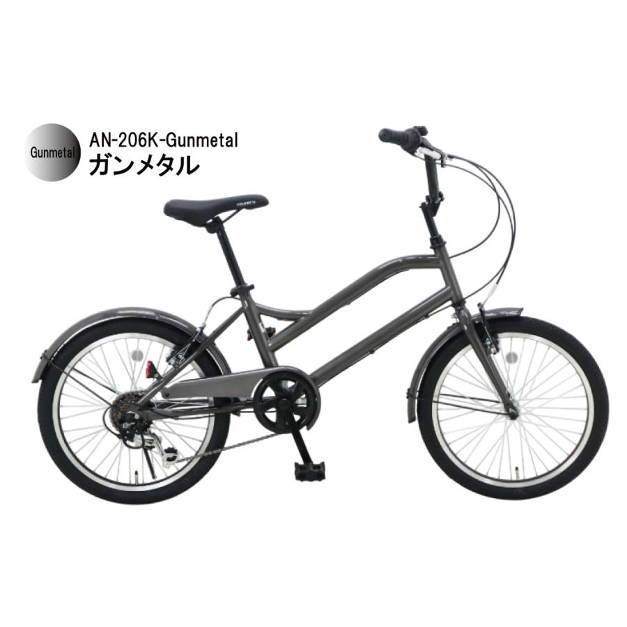 自転車 20インチasunaro(アスナロ)AN-206-K モペット風 シティサイクル