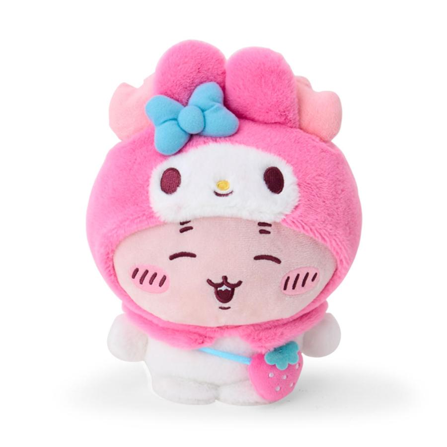 サンリオ×ちいかわ 古本屋 カニちゃん ぬいぐるみ ポシェット マイメロディ ちいかわ サンリオ カニちゃん(古本屋)×マイメロ ぬいぐるみ