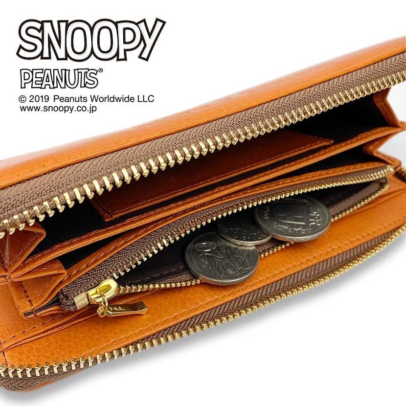 Peanuts Chama Shop レディースファッション 財布 女性 財布 レディース スヌーピー 長財布 プレゼント 革小物 革 ファスナー ラウンド ロングウォレット かわいい レザー ママ 人気