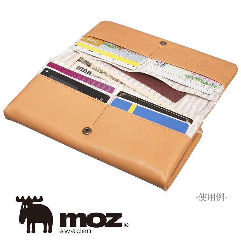 moz（モズ） 長財布 ロングウォレット レディース がま口 牛革 本革