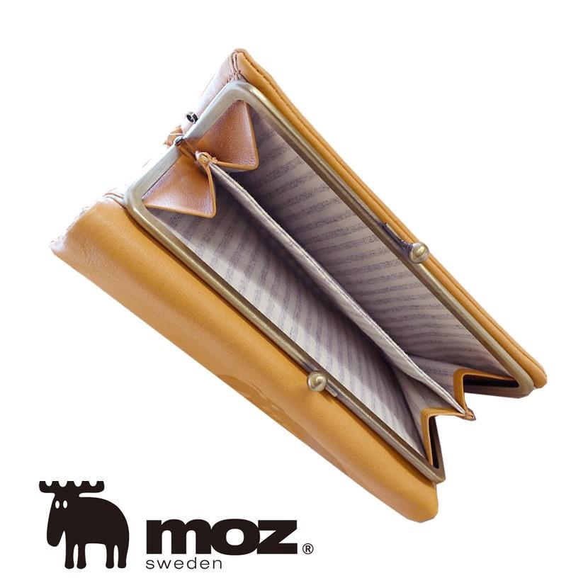 moz（モズ） 長財布 ロングウォレット レディース がま口 牛革 本革
