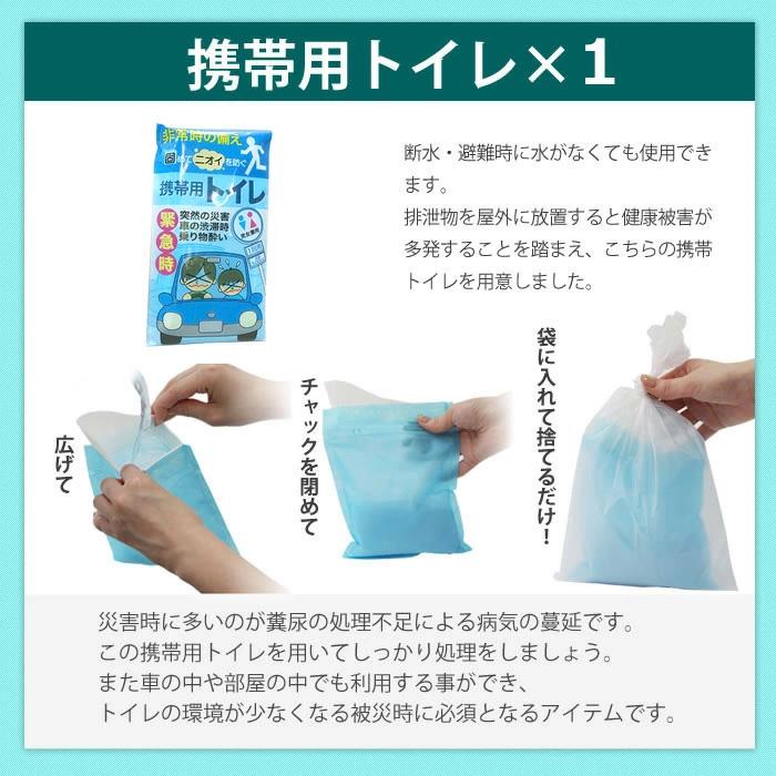 防災グッズ 防災セット 1人用 必要なもの 27点 セット 非常用 リュック 307 トイレ 非常食 避難 水 ランタン｜chama-shop｜20