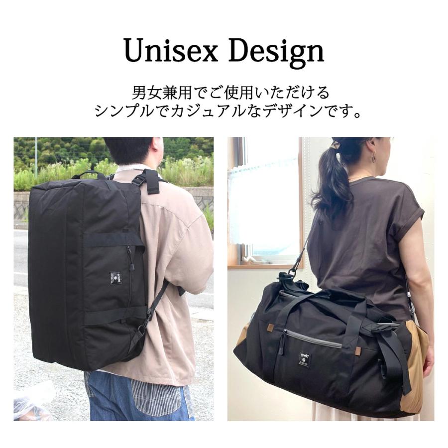 anelloGRANDE 3WAYボストンバッグ（ブラック）男女兼用！ アネログランデ anello GRANDE ボストンバッグ 3way リュック （BK