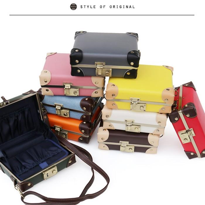 美品 フェラガモ PVC レザー トランクケース トラベルバッグ 旅行鞄 革