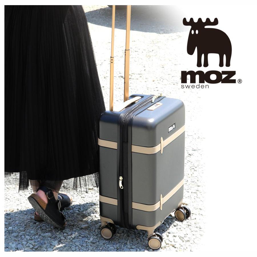 ポイント5倍 修学旅行 キャリーケース スーツケース moz モズ Sサイズ 機内持込 マチ拡張  38L 4輪 旅行  TSAロック ダイヤルロック 可愛い 1〜2泊 mz-0859-48の画像