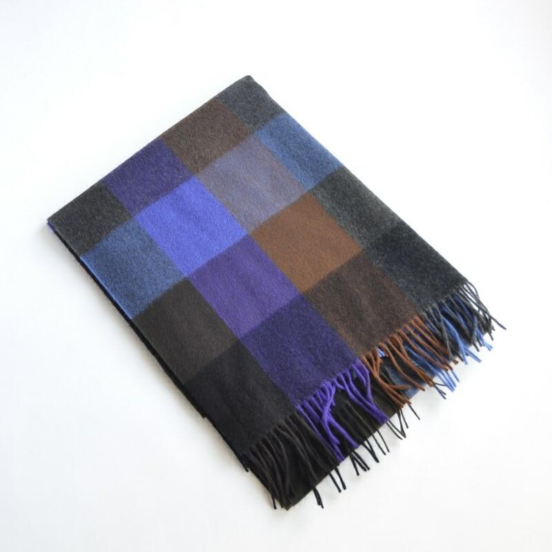 Joshua Ellis(ジョシュア エリス) SEVEN COLOUR BLOCK CHECK STOLEの画像