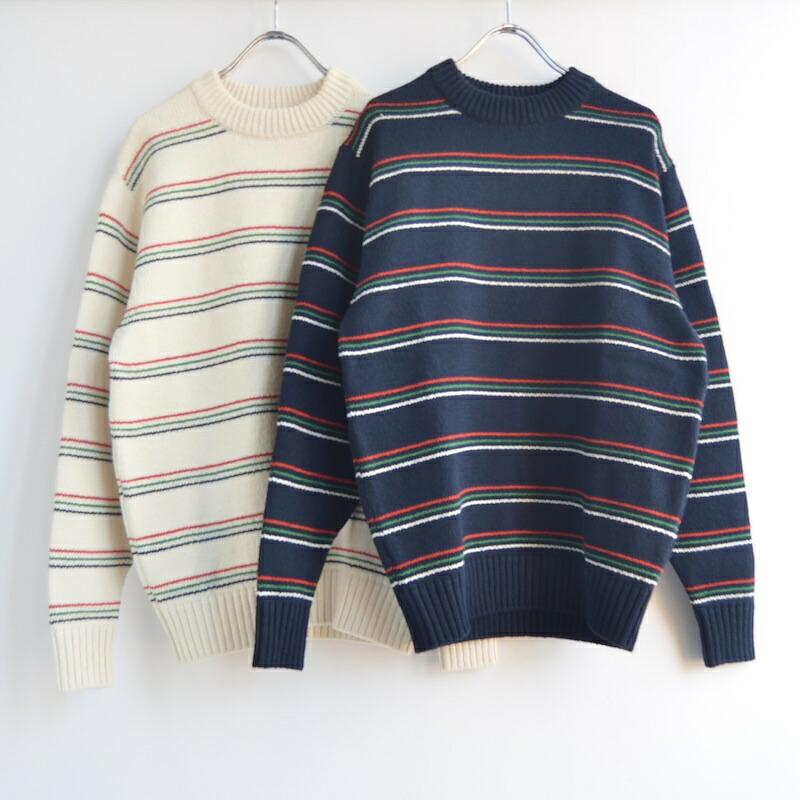 FUJITO(フジト) C/N Border Sweater WF1-K30 : chamber - 通販 - Yahoo