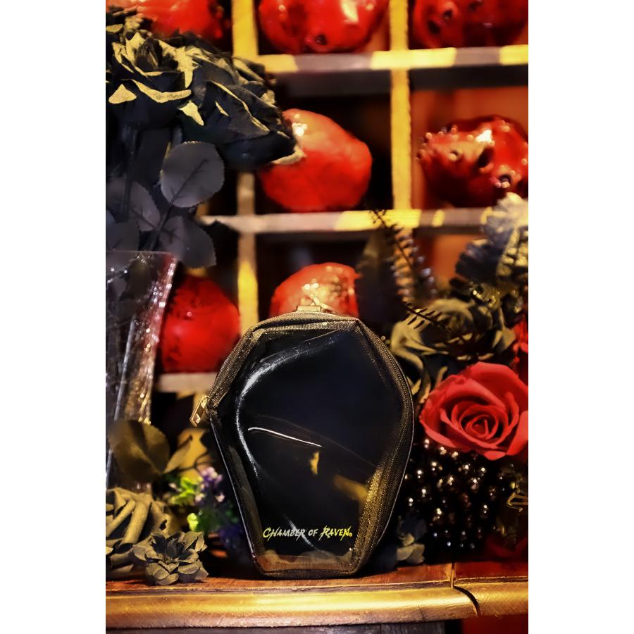 オリジナル棺型クリアジップポーチ Plush pouch : CHAMBER OF RAVEN