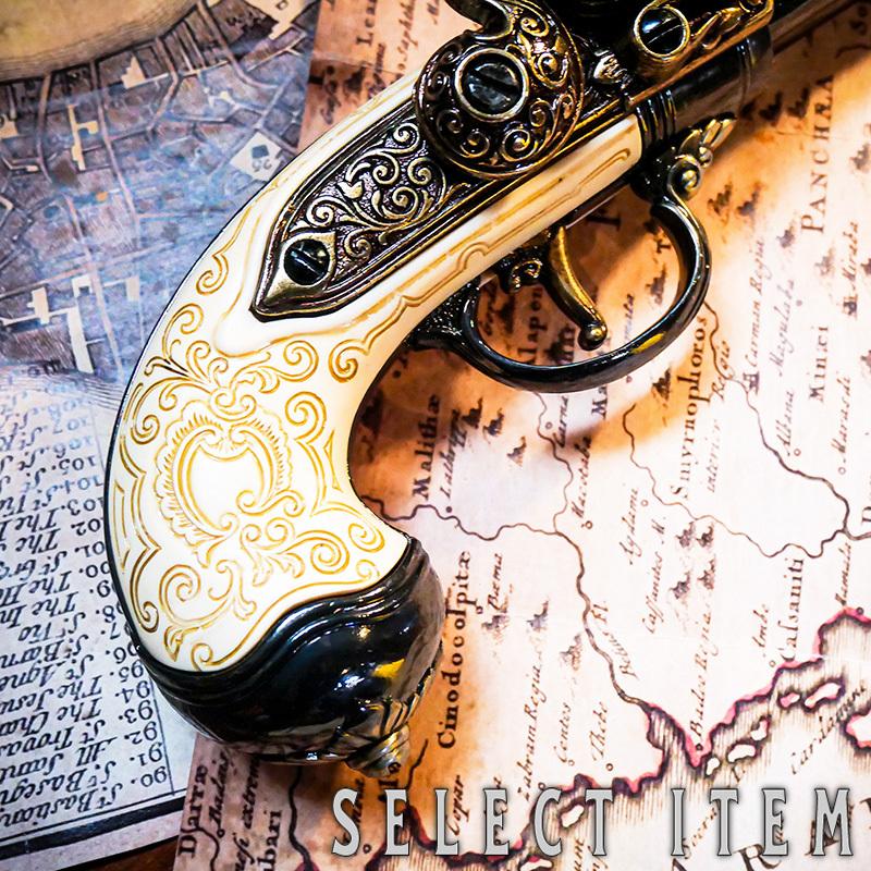 1680年3バレルイタリアフリントロック式ピストル1016/G : CHAMBER OF