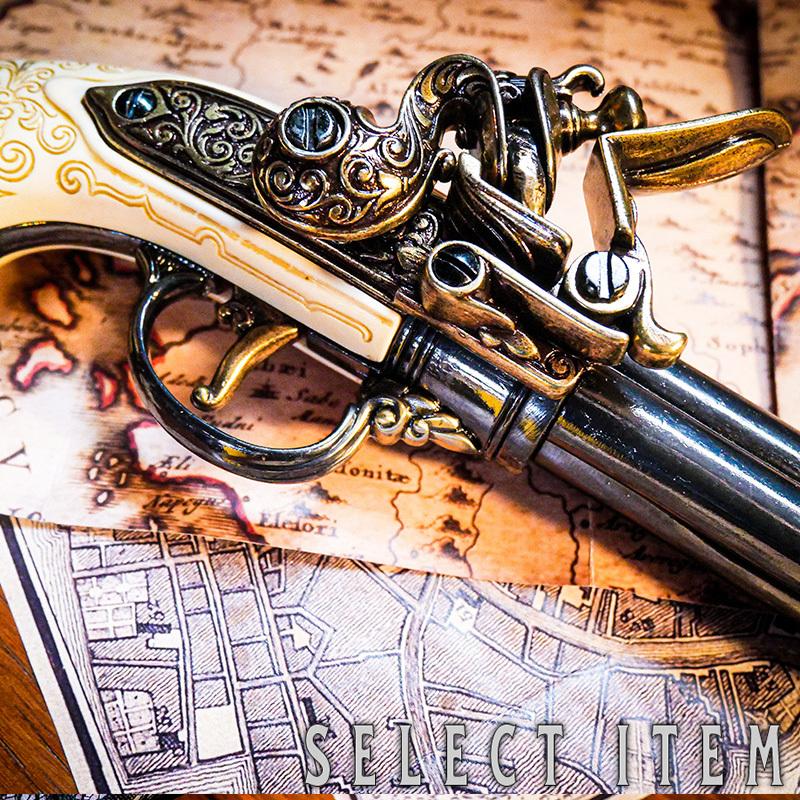 1680年3バレルイタリアフリントロック式ピストル1016/G : CHAMBER OF