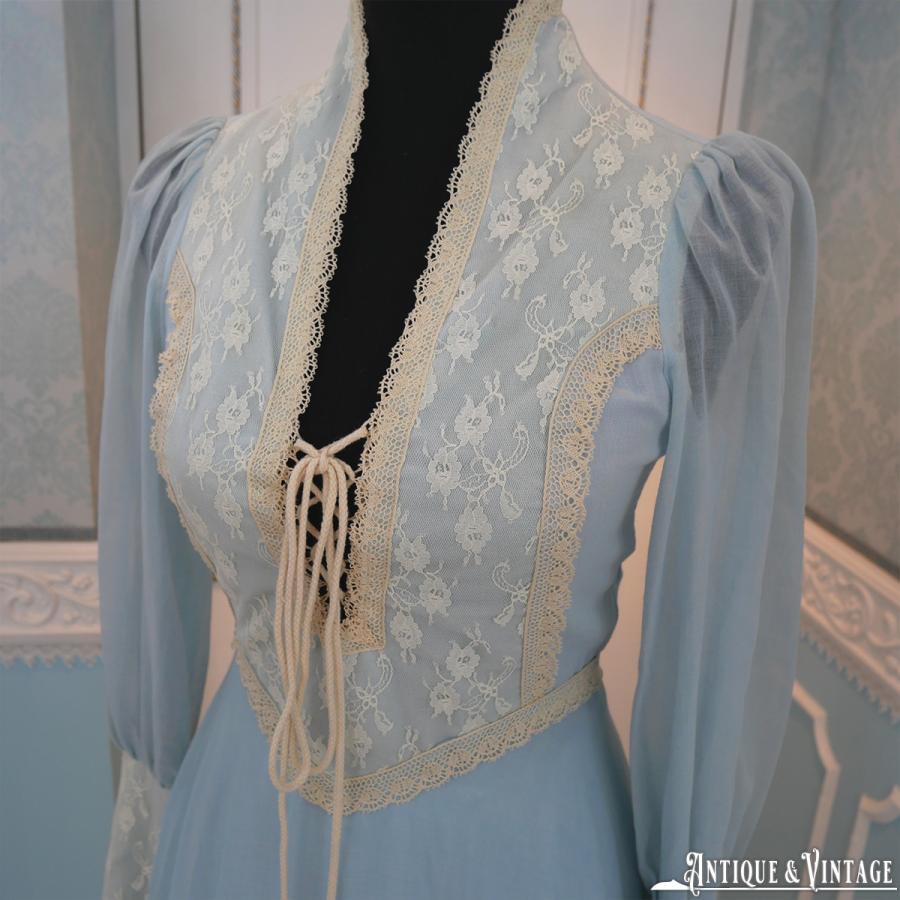 GUNNE SAX 70s ヴィンテージヴィクトリアンペールブルー GUNNE SAX 70s ヴィンテージヴィクトリアンペールブルー
