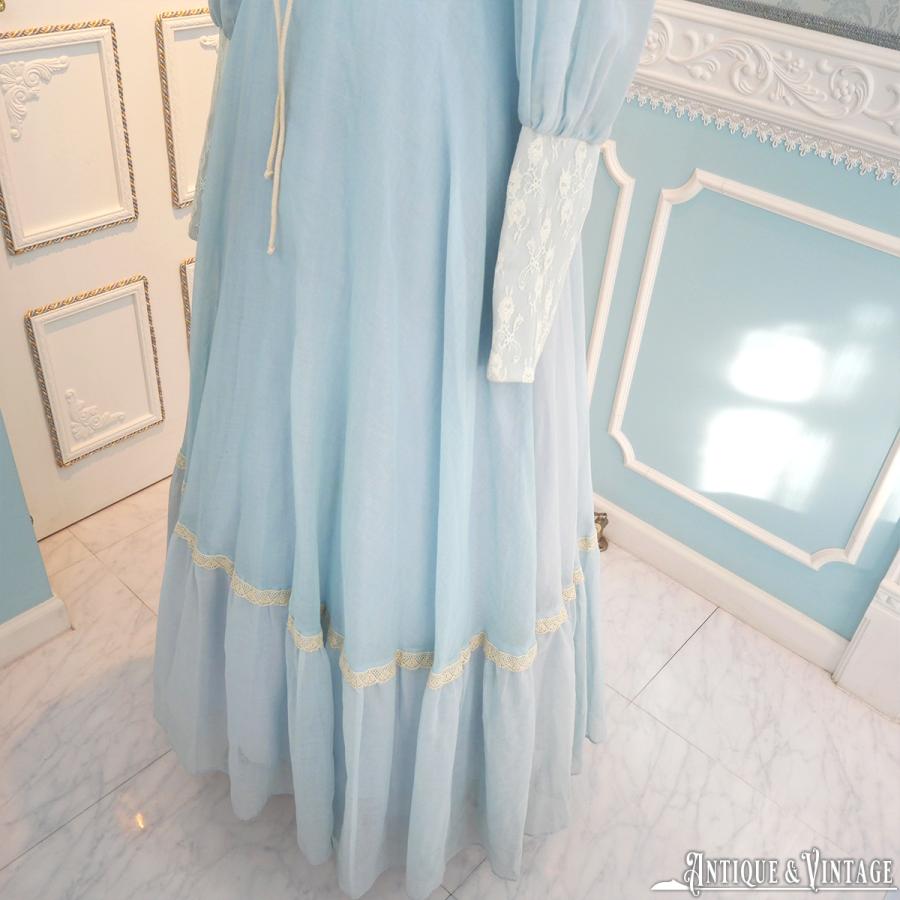 GUNNE SAX 70s ヴィンテージヴィクトリアンペールブルー