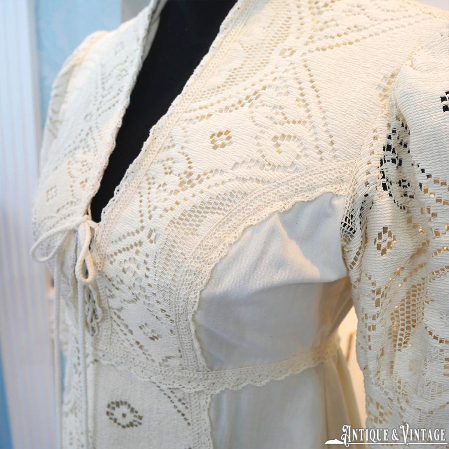 GUNNE SAX 70s ヴィンテージアイボリーモスリンドレス : CHAMBER OF 