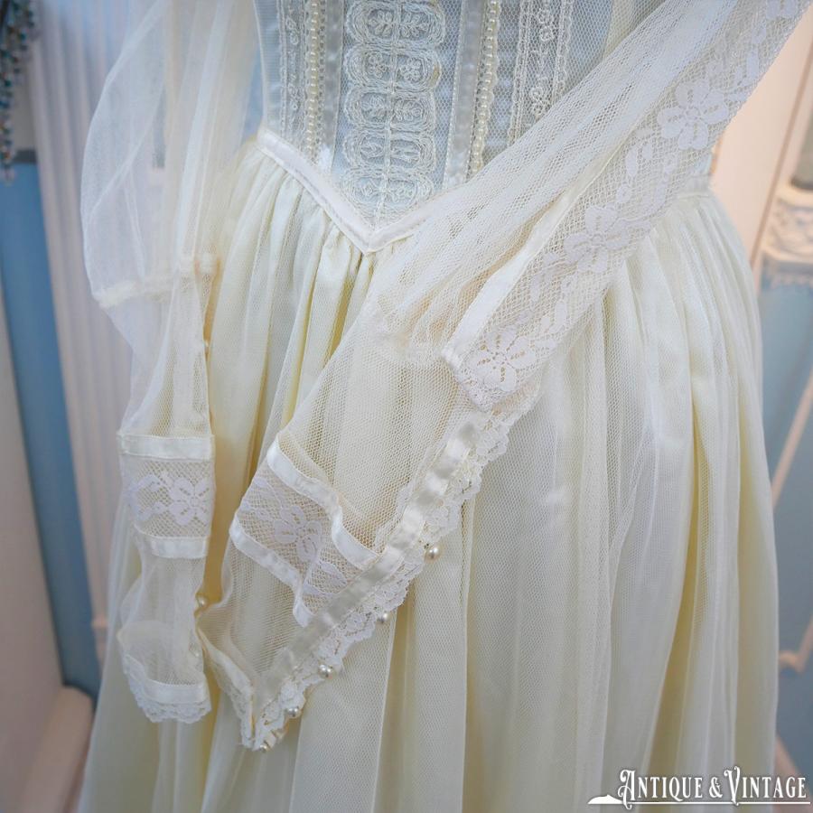 GUNNE SAX 70s デザインレースウエディングドレス : CHAMBER OF GUNNE SAX 70s デザインレースウエディングドレス : CHAMBER OF