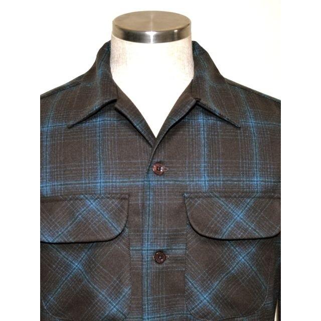 PENDLETON 90s ボードシャツオンブレターコイズ