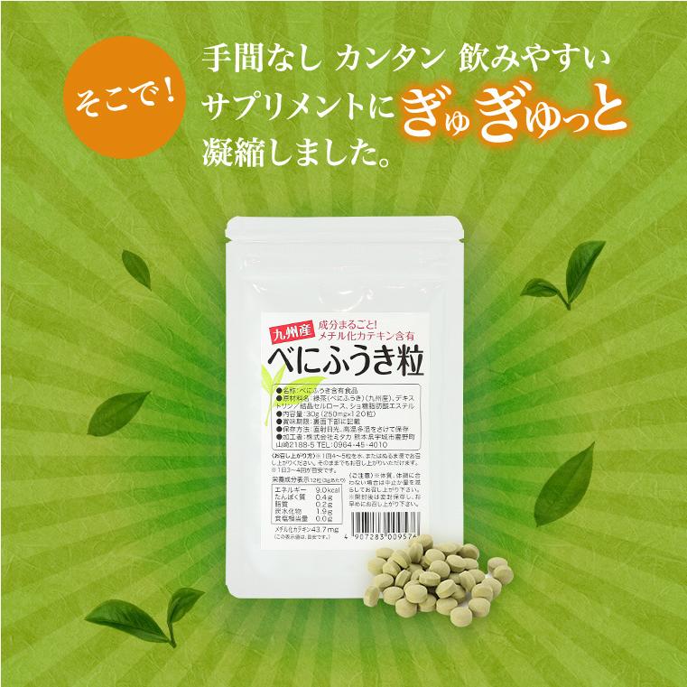 べにふうき 粒タイプ 国産 サプリメント 120粒 送料無料 べにふうき粒 べにふうき ベニフウキ 紅富貴 べにふうき茶 べにふうき粉末｜chamise｜07