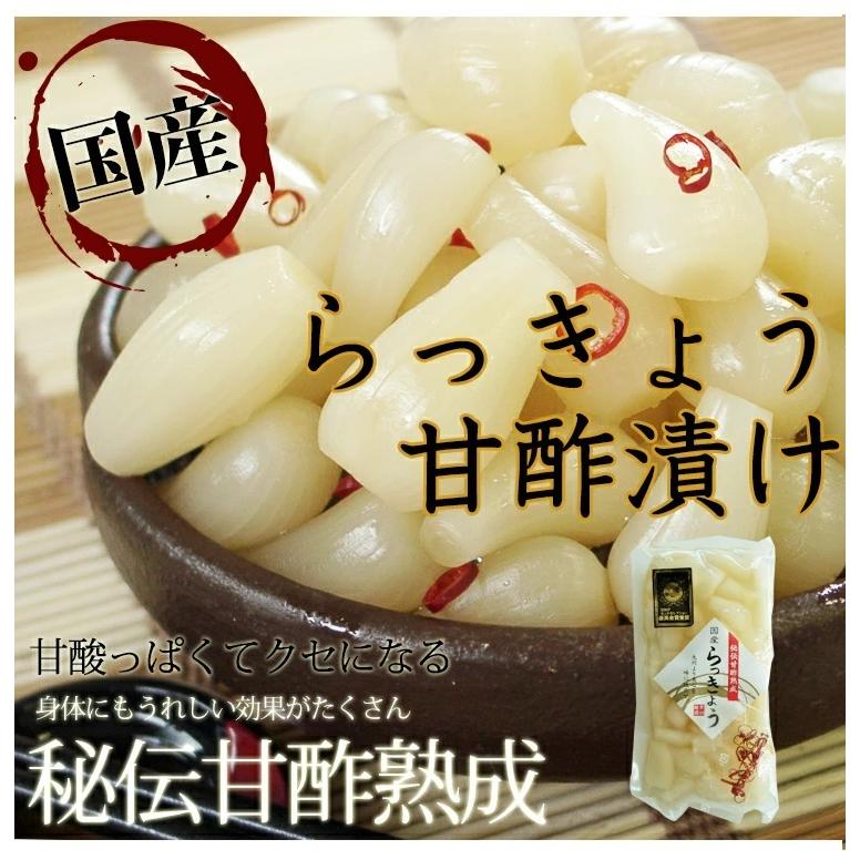らっきょう 国産 370g 送料無料 らっきょう漬け 固形量 220g 甘酢漬 らっきょ ラッキョウ :rakkyou210:緑茶と健康茶の ...