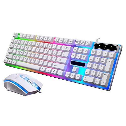 Mini2x 年 最新型モデル ゲーミング キーボード マウス キーマウ セット 一式 Gタイプ ホワイト 白 Usb 有線 レインボー Le S 0811 Chamo 通販 Yahoo ショッピング