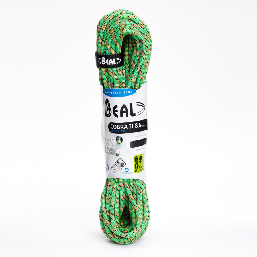BEAL ロープ ベアール 8.6mm コブラ2 ユニコア 50m ゴールデンドライ 
