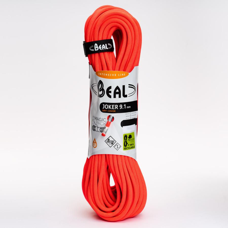 ロープ BEAL 本店 ベアール 9.1mm 18％OFF ジョーカー BE11040 ユニコア ザイル ドライカバー 50m