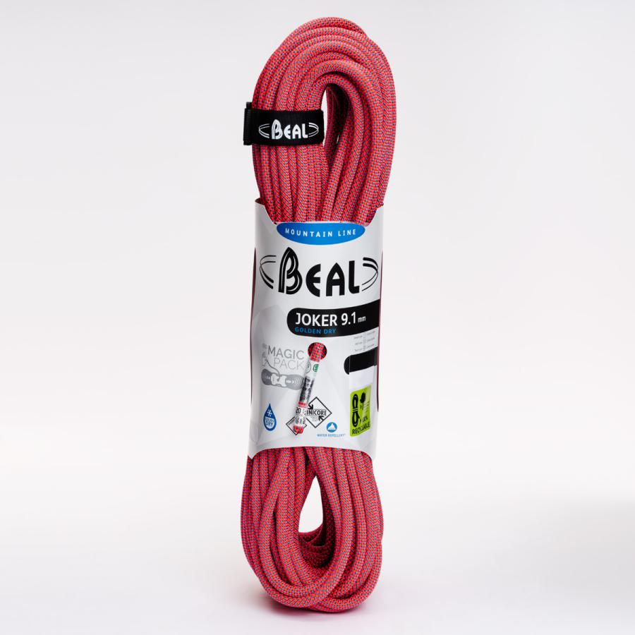 ロープ BEAL ベアール  9.1mm ジョーカー ユニコア 60ｍ ゴールデンドライ 送料無 クライミング用 防水 | 