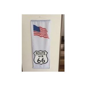 100 品質 ルート66 Route 66 縦長ナイロンフラッグa 旗 ガレージルート66 グッズルート66 アメリカルート66 ルート66雑貨