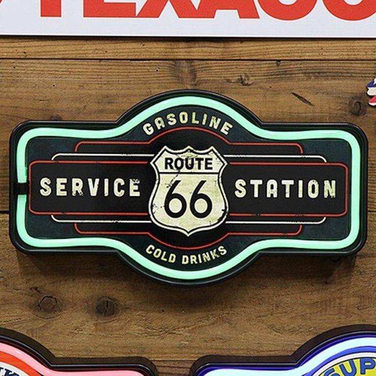 ルート66 ROUTE66 LED ロープ ネオン サイン RT 66 SERVICE STATION