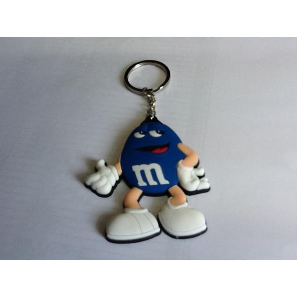 m&m's ラバータイプキーホルダー （ブルー） エムアンドエムズ チョコレート グッズ キーホルダー キーリング :201027:ちゃんぷ