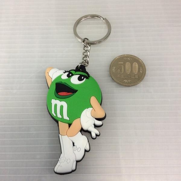 M&M's エムアンドエムズ ラバータイプキーホルダー （グリーン