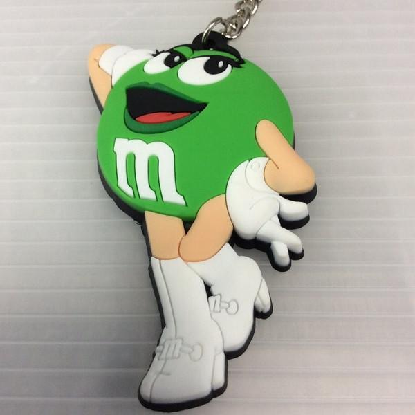 M&M's エムアンドエムズ ラバータイプキーホルダー （グリーン