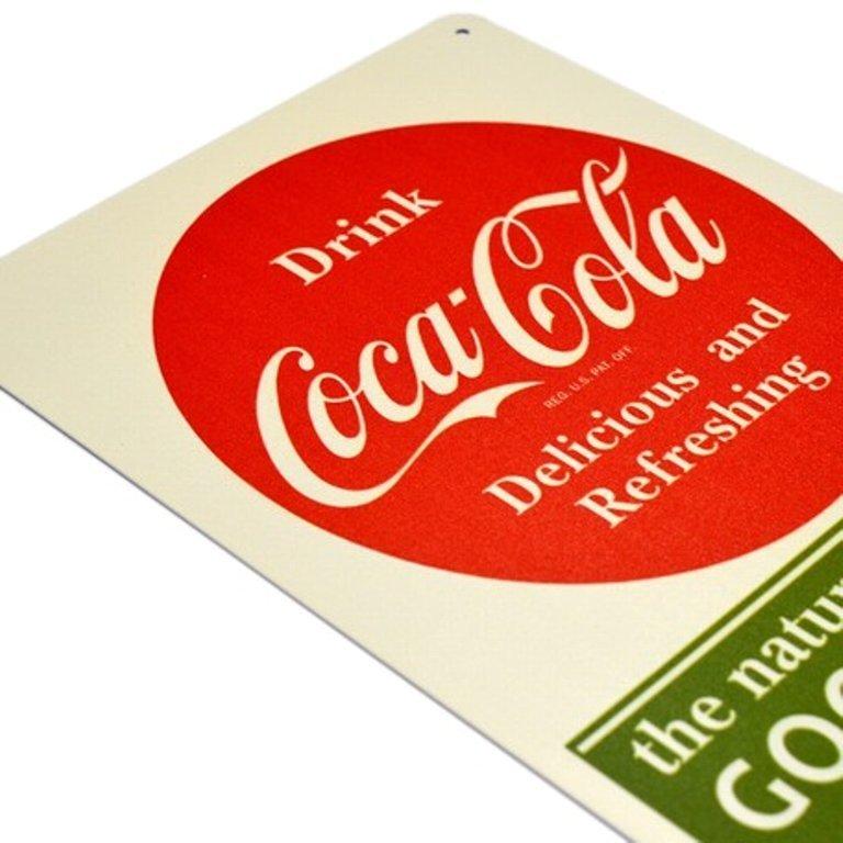 コカコーラメタル サインボード（C COLA）ビンテージテイストAVSB-496 