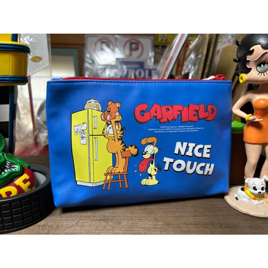 ガーフィールド スクエア ポーチ（GF-00012-3）ブルー アメリカ雑貨