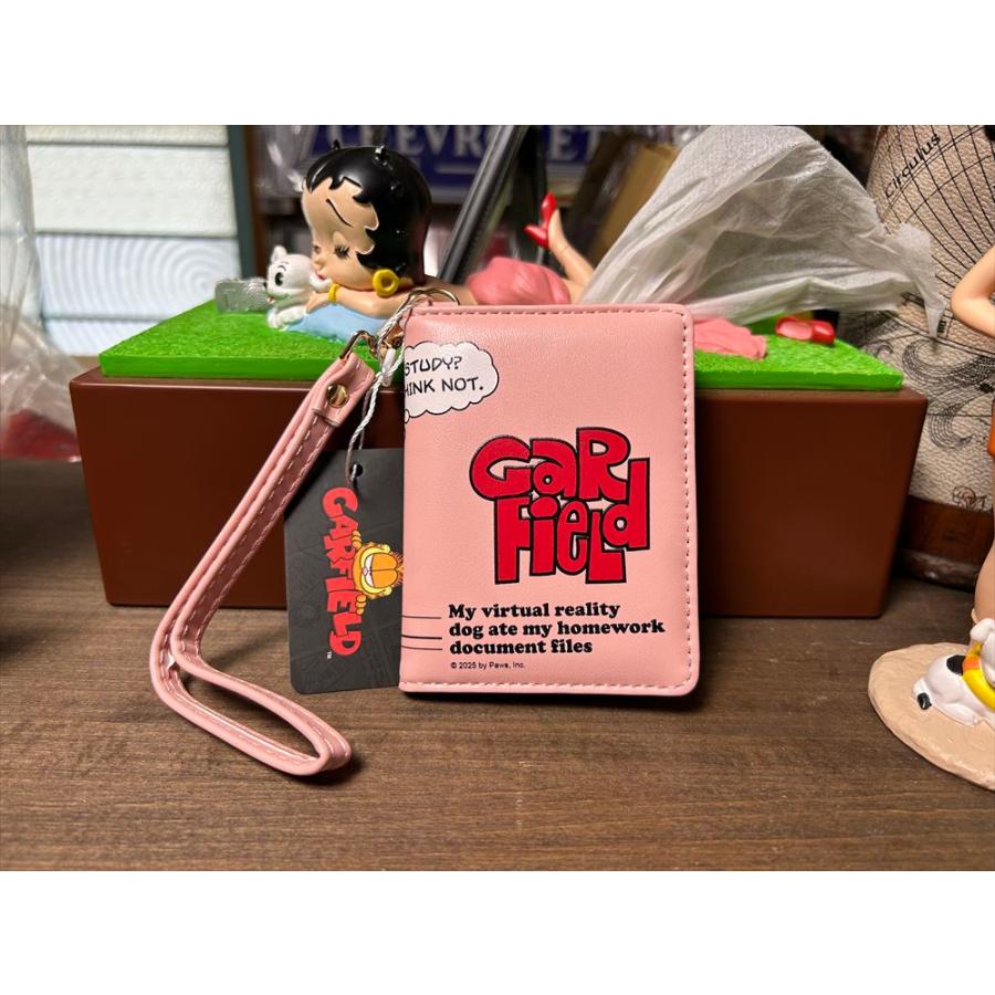 ガーフィールド（GF-00096-1 ピンク）パスケース 定期入れ 手帳型 二