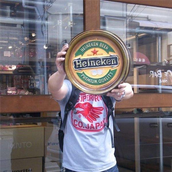 ハイネケン樽底壁掛け看板 Heineken アメリカン雑貨 アメリカ雑貨
