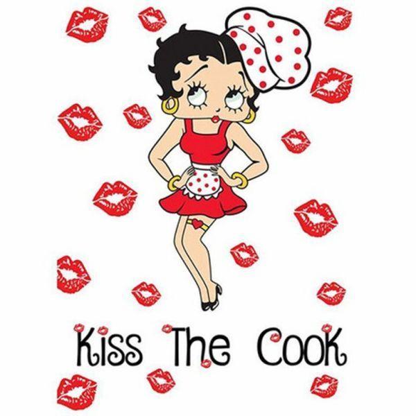 BETTY BOOP ベティーちゃん Betty Boop エプロン Kiss The Cook