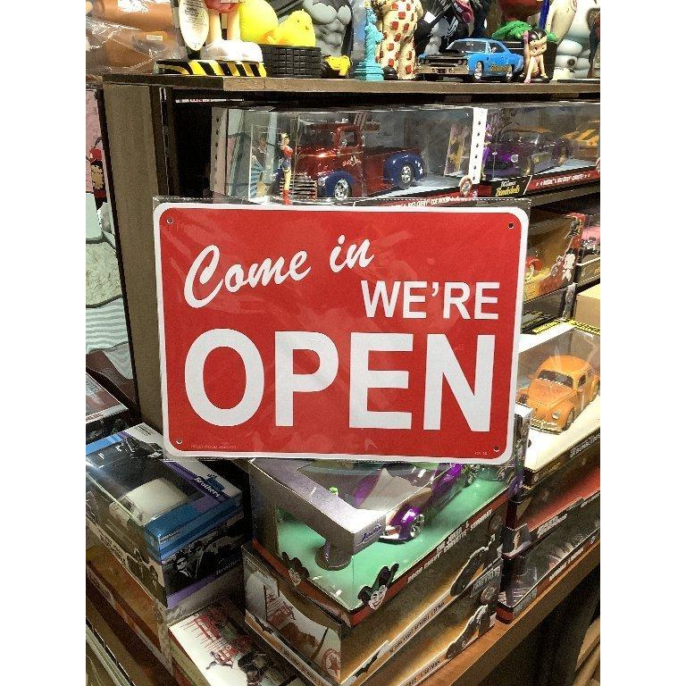 プラスティック看板Plastic Sign Board （CA-14営業中）サインプレート