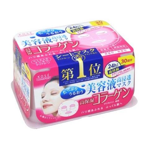 【単品18個セット】 コーセーコスメポート クリアターン COエッセンスマスク コラーゲン 30枚(代引不可)【送料無料】 KOSE)コーセーコスメポート クリアターン CO(コラーゲン)エッセンス