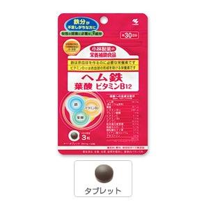 小林製薬 ヘム鉄 葉酸 ビタミンB12 90粒 : くすりのチャンピオン