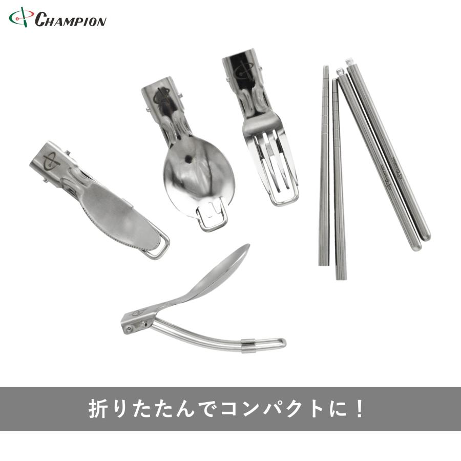 折りたたみ カトラリーセット 5点セット 収納袋付き 箸 ナイフ