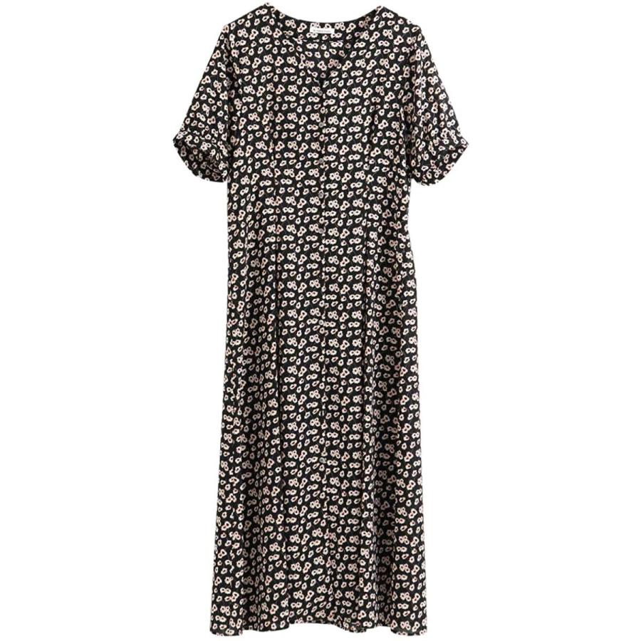 激安ブランド ルクールブラン Le Coeur Blanc レトロフラワープリントvネックワンピース ３８ ブラック柄 チャンガバリー 通販 Yahoo ショッピング 公式の Gestion Etechnologies Shop