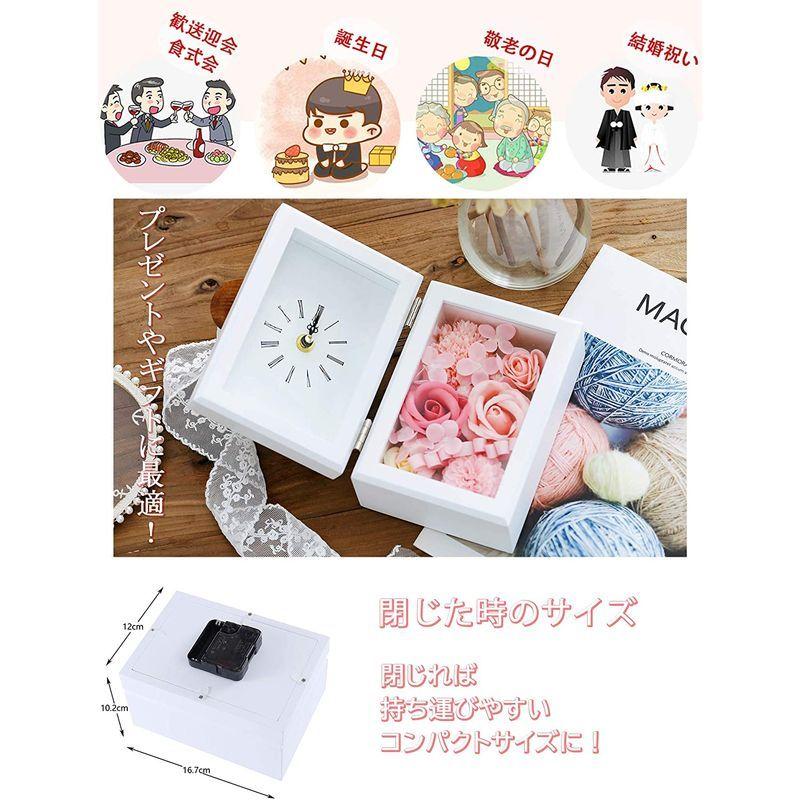 海外輸入 ソープフラワー 時計 花の時計 フレーム置時計 誕生日 プレゼント 女性 母の日 ギフト 母の日のプレゼント バラ 枯れない花 妻 結婚記念 年最新海外 Moinmoin Socialmedia De