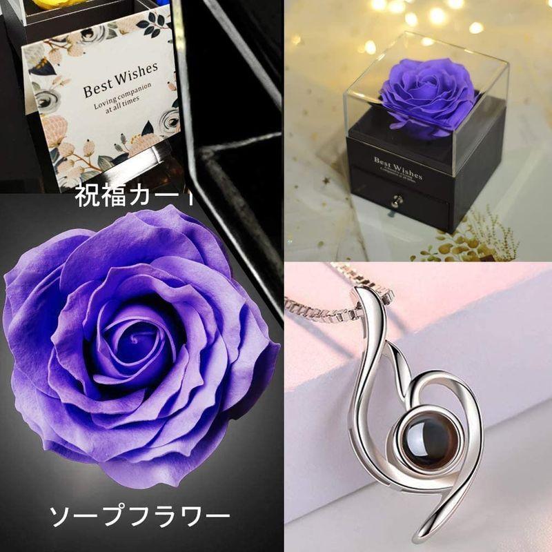 内祝い ソープフラワー プレゼント 人気 造花 プリザーブドフラワー バラ 一輪の花 Laluna創作ジュエリー薔薇の石鹸花のボックス レディースネ 気質アップ Www Aqtsolutions Com