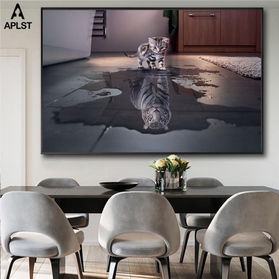 ファブリックパネル 猫 虎 アートパネル インテリア 絵画 壁掛け 店舗用 抽象画 60 80 M チャンムーオンラインストア 通販 Yahoo ショッピング