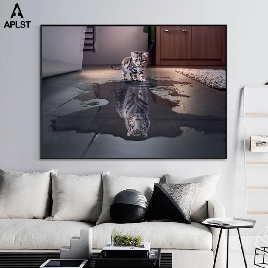 ファブリックパネル 猫 虎 アートパネル インテリア 絵画 壁掛け 店舗用 抽象画 60 80 M チャンムーオンラインストア 通販 Yahoo ショッピング