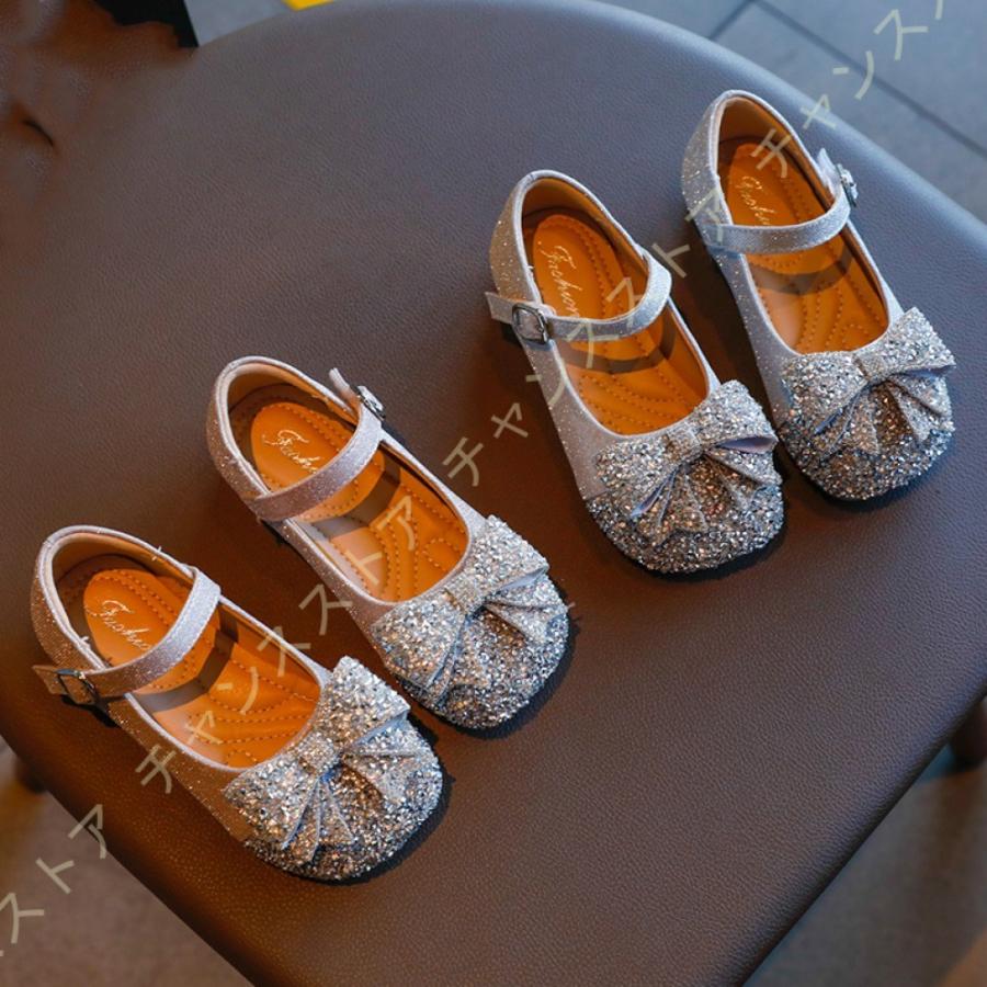 新しいコレクション フォーマルシューズ ドレスシューズ ガールズ キラキラ ラインストーン リボン 演奏会 発表会 結婚式 キッズ スクエアトゥ レザー 本革 ピアノ パーティー Gestoci Ci