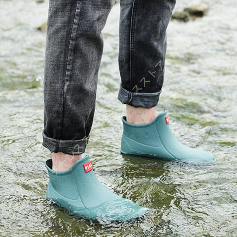 レインシューズ メンズ サイドゴアブーツ ショートブーツ ビジネス レインブーツ 大人 完全防水 履きやすい 滑り