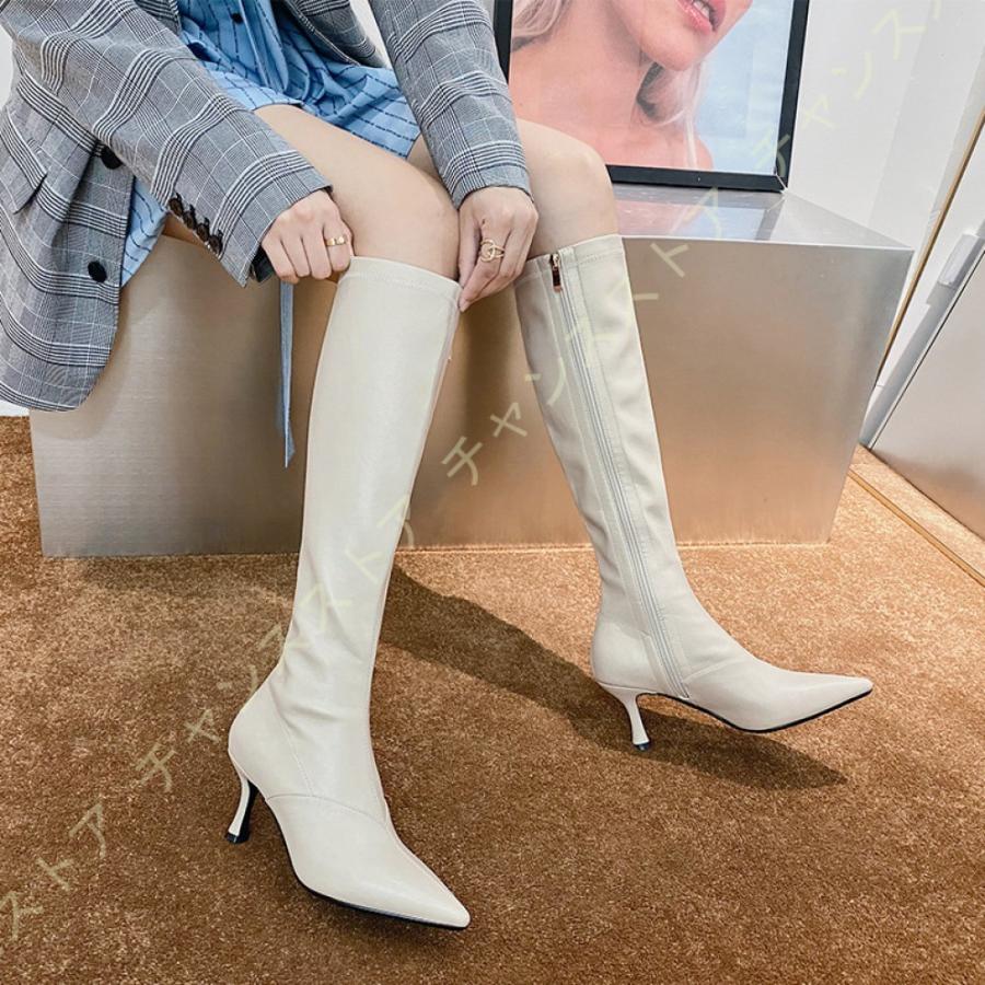 値引き上限 ロングブーツ ブーツ レディース ロング 膝丈 ストレッチブーツ ジョッキーブーツ ロング ブーツ 牛革 6 5cm 小さいサイズ 歩きやすい 疲れにくい ハイヒール まとめて割 Www Superavila Com