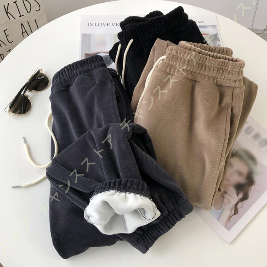 スウェットパンツ レディース 裏起毛パンツ 防寒パンツ 綿 ジョギングパンツ ウェア ボトムス 無地 厚手 脚長 おしゃれ シンプル 春 秋冬 防風 防寒 暖かい 現金特価