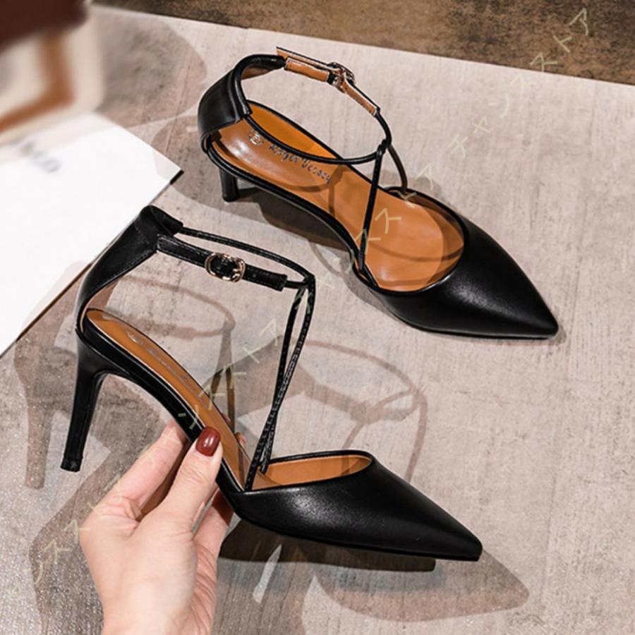 クロスストラップ パンプス 黒 レディース 歩きやすい ベージュ 痛くない ハイヒール ピンヒール ファッションサンダル 美脚 脱げない おしゃれ エレガント 49vhnqywtr Laoofficialgazette Gov La